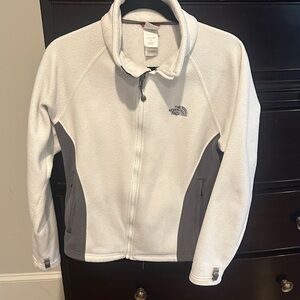 The North Face White and Gray Ski Jacket